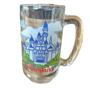 Vintage Walt Disney Disneyland Cinderella Castle Glass